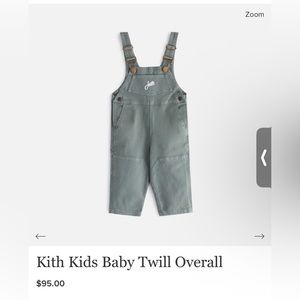Kith kids twill overall